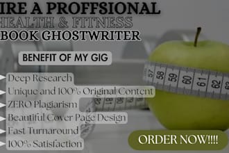 be your health, medical, fitness and physiotherapy ebooks writer, ghostwriter