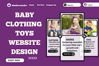 design stunning baby clothing website baby toy shopify store baby fashion store