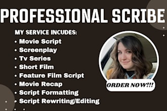 write your screenplay, screenwriter, script editor, rewrite script, tv series