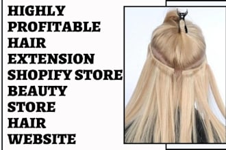 design hair website shopify store beauty website spa website wig website