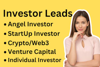 provide potential investor list for your business