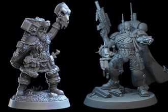 sculpt 3d miniatures warhammer dnd tabletop figurines 3d model for 3d printing