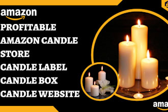 design profitable amazon candle store candle label candle box candle website