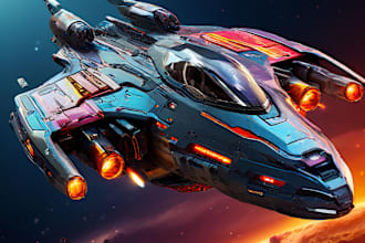 draw a spaceship or vehicle design