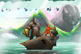 create cell shading cartoon illustration for you