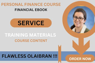 prepare outstanding personal finance course,financial ebook,course content