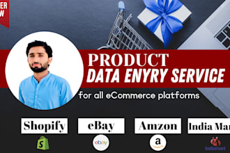 do shopify product listing, manual product upload and product data entry