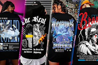 do artistic graphic streetwear t shirts or hoodie design in urban style