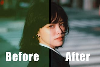 do portrait photo retouching and color correction lightroom