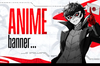 design a stunning anime banner for youtube, twitter, etc