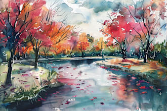 illustrate watercolor environment background art