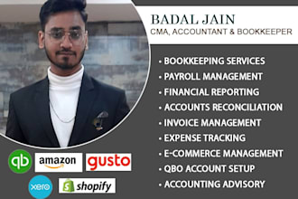 do reconciliation, payroll and financials for US, UK, canada