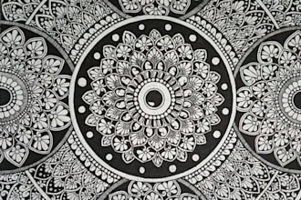 create a mandala art design shading structure for you