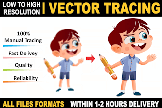 do manual vector tracing convert to vector logo ,icon, jpg