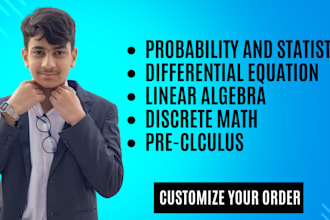 tutor discrete math, linear algebra, calculus, precalculus and statistics