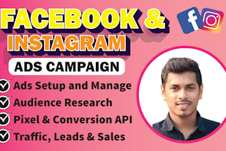 run facebook and instagram ads campaign for sales, leads and traffic