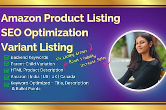 do amazon listing optimizations SEO title HTML description bullet points