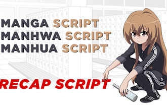 do manga and manhwa recap script writing for your youtube channel