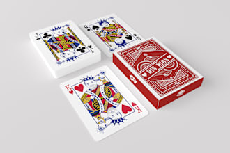 design poker playing cards with a custom card design