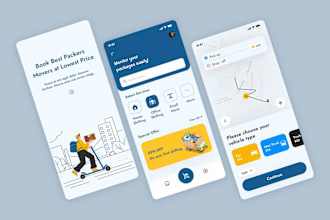 develop packers and movers app, goods packing app, delivery app, truck app