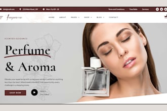 design perfume website fragrance store perfume store cologne dropshiping website