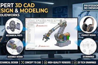 make solidworks 3d cad design for you