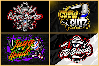 design custom barber, barbershop, spa and beauty salon logo