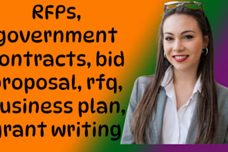 write government contract proposal, bid proposal, rfp, rfq and grant proposal