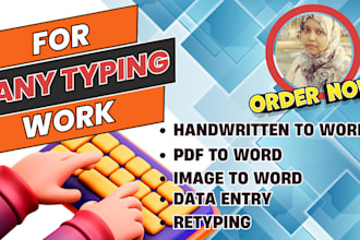 professionally typing any document