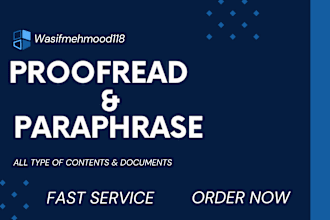 expertly paraphrase proofread and rewrite your content