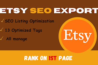 upload products on esty with SEO
