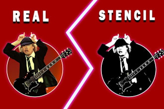 transform your image into striking stencil and silhouette