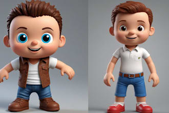 3d toy, articulated toy figure, anime 3d model, 3d funko pop, zbrush, bjd model