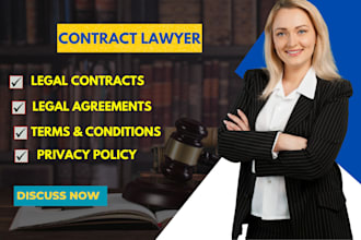 draft your legal contract, legal agreement, privacy policy,terms and conditions