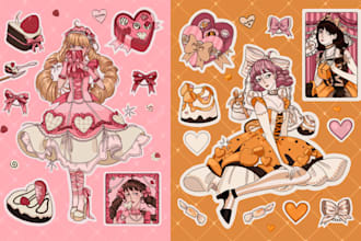 create cute custom sticker design