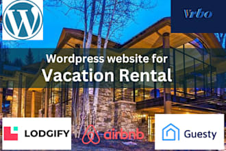 design vacation rental website airbnb website lodgify hotel cabin ownerrez str