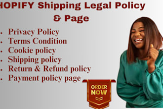 create a comprehensive shopify shipping policy for your store ,website privacy