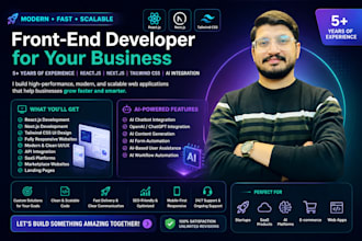 be your react js, next js developer and bug fixing expert