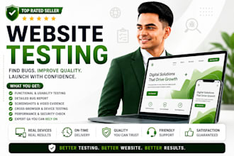 do website testing for bug free and user friendly experience