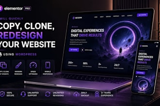 update, copy, clone, redesign your website using wordpress