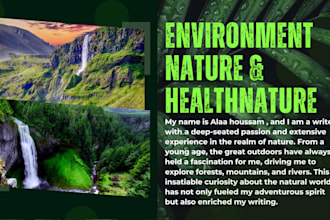 write nature environment and natural health articles in many languages