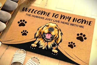 create designs for pets, mats, beds and accesories