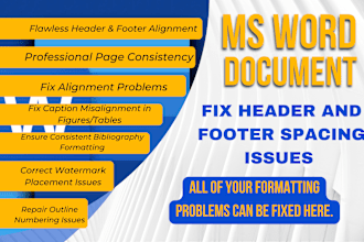 fix ms word header and footer spacing issues professionally
