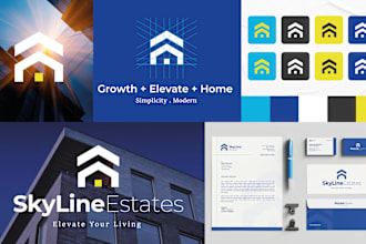 design business logo and brand identity with complete branding kit