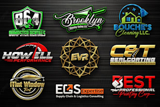 do custom, modern, minimalist, 3d logo for your brand, company or business