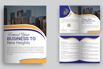 do unique and simple biofold, trifold, brochure, flyer in 24 hours