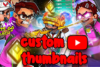 draw cartoon thumbnails for you in 12hrs