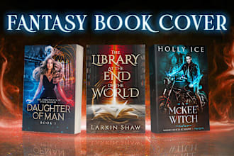 design fantasy book cover, horror book cover and romance book cover