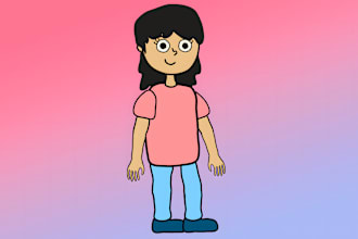 draw you a cute cartoon character in moho pro