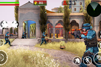 develop 3d multiplayer third person shooter game in unity